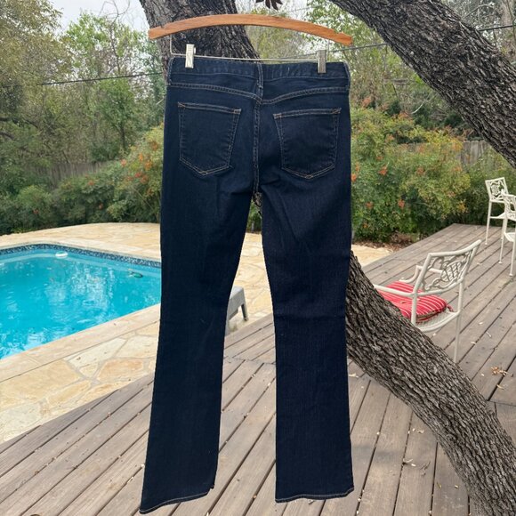 Gap 1969 perfect boot cut 28L Curvy dark blue wash jeans - Picture 2 of 4